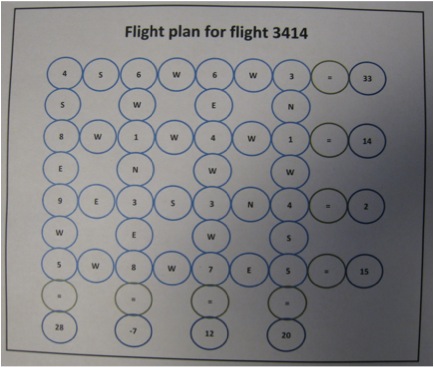 Flight plan for flight 3414